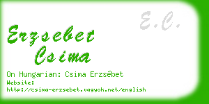erzsebet csima business card